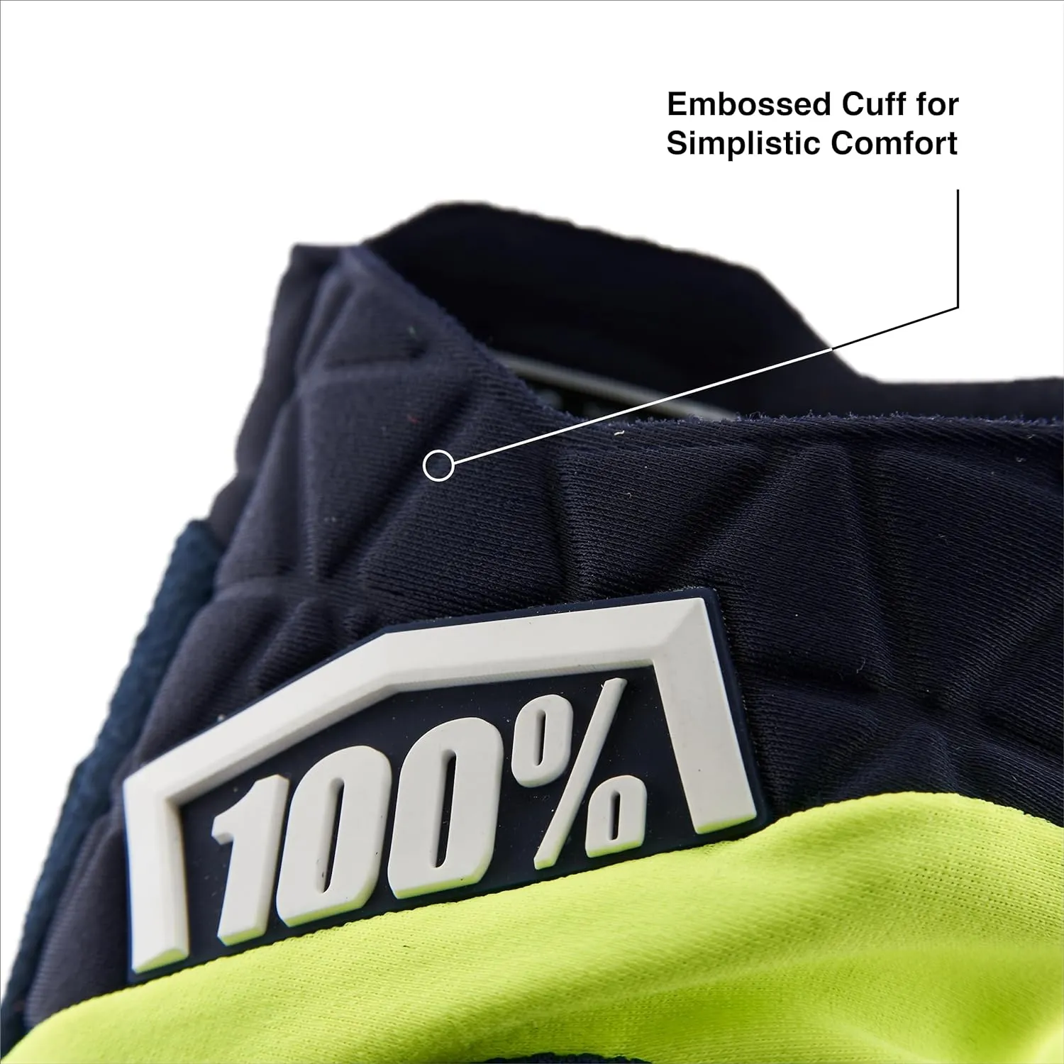 100% SLING Short Finger Mountain Biking Gloves - Lightweight Fingerless MTB Off Road Cycling Gloves (L - BLACK)
