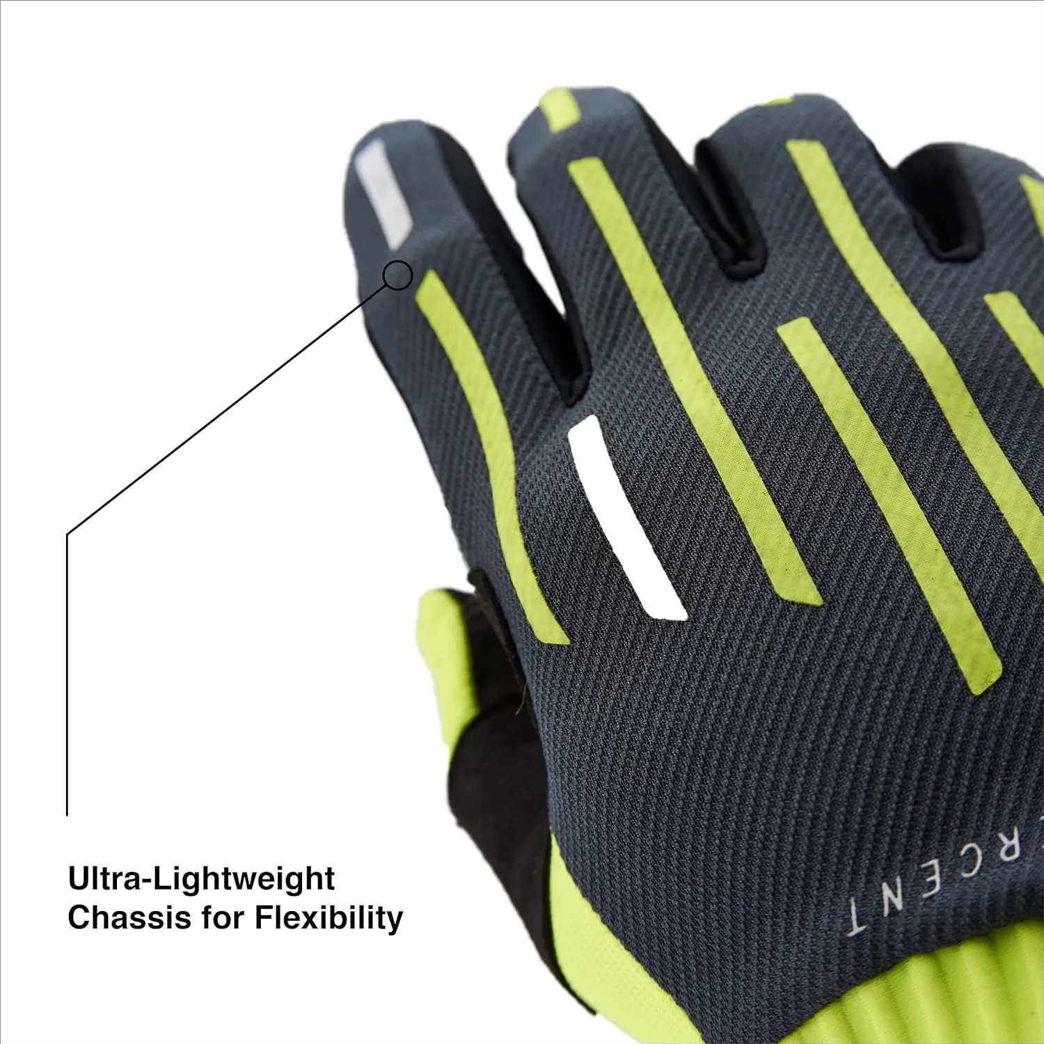 100% SLING Short Finger Mountain Biking Gloves - Lightweight Fingerless MTB Off Road Cycling Gloves (L - BLACK)