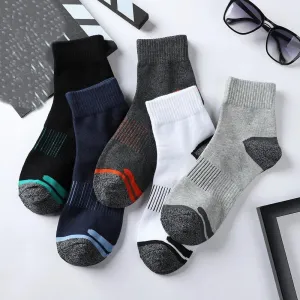 5 Pairs Sports Ankle Socks Men's Women's Arch Ankle Support High Performance Cushioned Breathable Socks