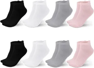8 Pairs Women Ankle Athletic Running Socks Thin Low Cut Sports Tab Socks Breathable Cushioned Athletic Socks