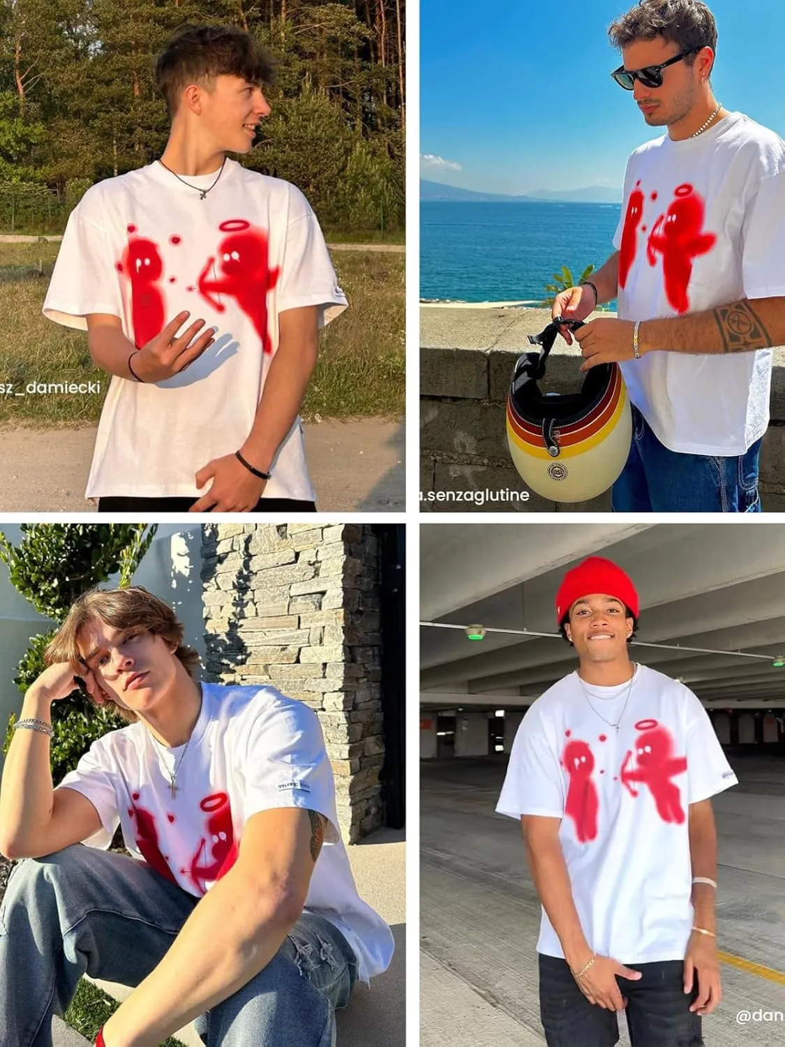 Aelfric Eden Mens Graphic Tees Cupid’s Love Arrow Oversized Tshirt Print Unisex Tee Y2K Causal Streetwear Tops
