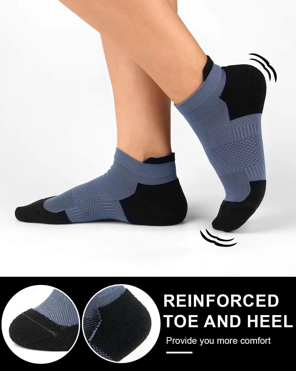 Ankle Socks Womens Running Athletic Compression Socks 5/6 Pairs