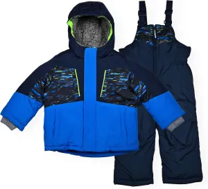 Arctic Quest boys Boys Ski Jacket and Snowbib Snowsuit Set 2 Piece Zip Up Jacket and Overall Snowsuit Set for Little Kids