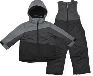 Arctic Quest boys Boys Ski Jacket and Snowbib Snowsuit Set 2 Piece Zip Up Jacket and Overall Snowsuit Set for Little Kids