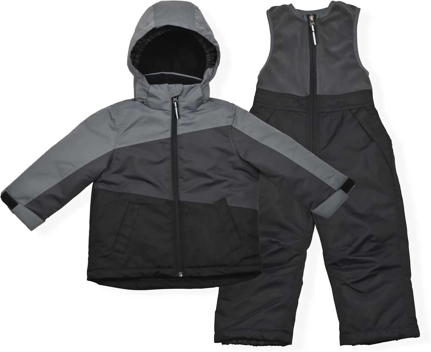 Arctic Quest boys Boys Ski Jacket and Snowbib Snowsuit Set 2 Piece Zip Up Jacket and Overall Snowsuit Set for Little Kids