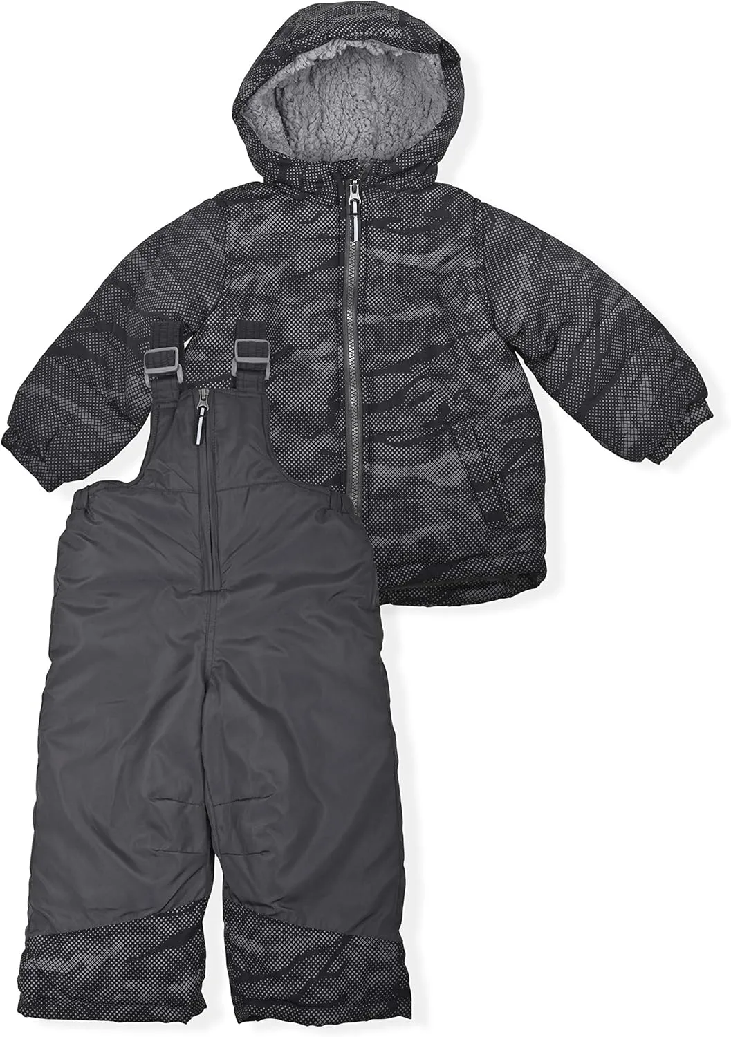 Arctic Quest boys Boys Ski Jacket and Snowbib Snowsuit Set 2 Piece Zip Up Jacket and Overall Snowsuit Set for Little Kids