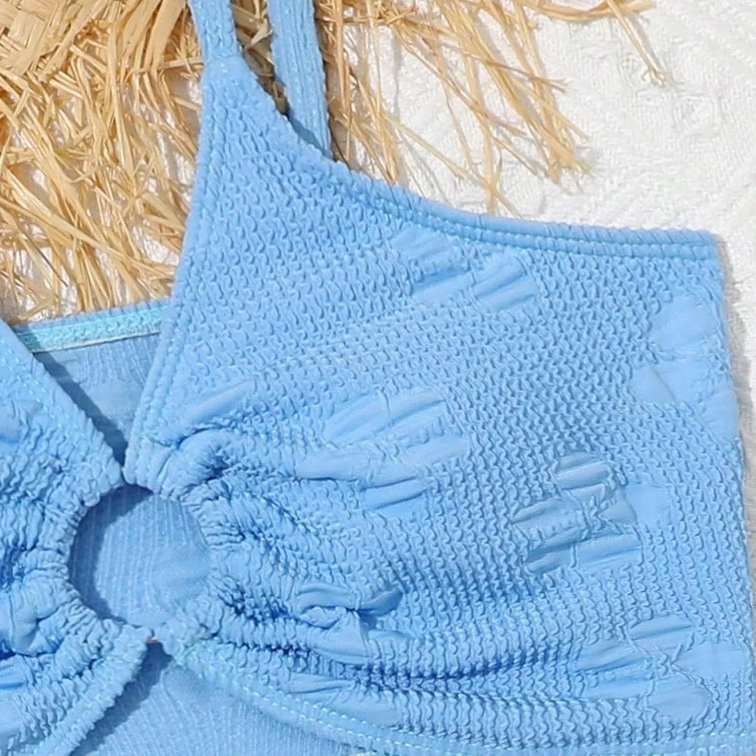 Baby Girls' 3 Pieces Swimwear High Waisted V Neck Quick Dry Bikini Sets Comfy Classic Summer Beach Swimwear