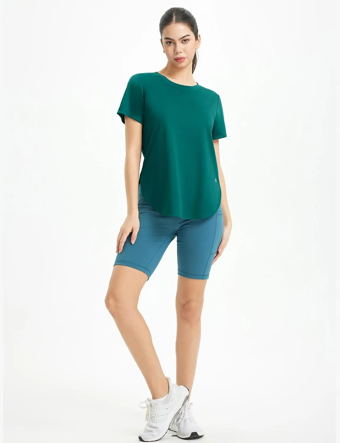 baleaf Women's Short Sleeve Workout Tops Athletic Running Shirts Quick Dry T-Shirts Loose Fit Gym Yoga Tee UPF 50 