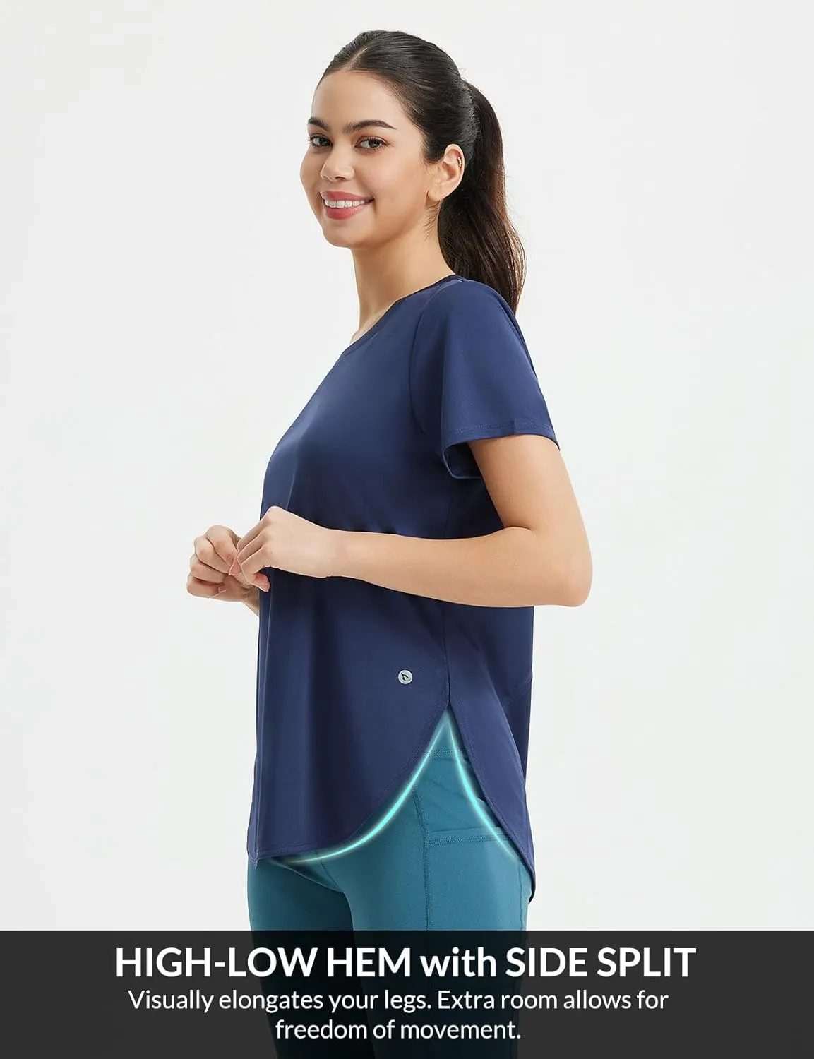 baleaf Women's Short Sleeve Workout Tops Athletic Running Shirts Quick Dry T-Shirts Loose Fit Gym Yoga Tee UPF 50 