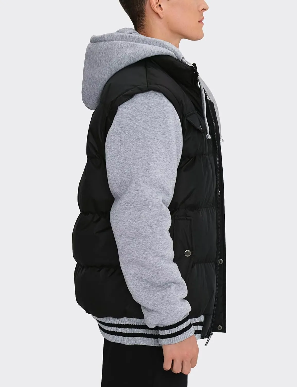 BEST SOUTH Men's Hooded Winter Coats Water Resistant Warm Thicken Insulated Full Zip Windproof Jackets with Pockets