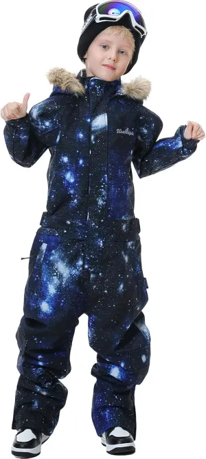 BGX Bluemagic Kids One Piece Snowsuits Overalls Ski Suits Jackets Coats Jumpsuits Winter Outdoor Waterproof Snowboarding