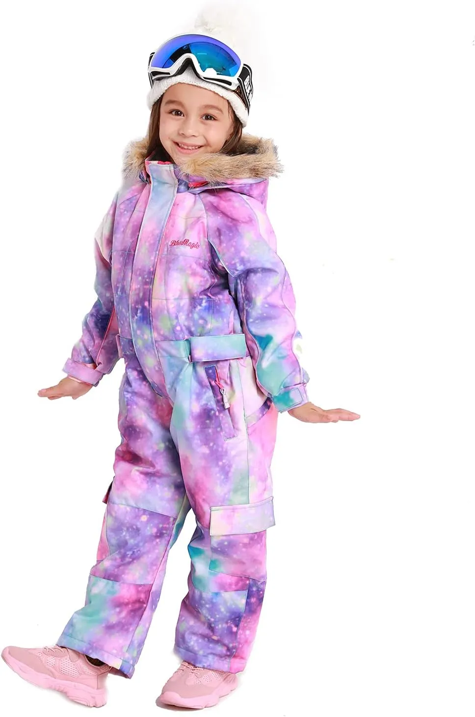 BGX Bluemagic Kids One Piece Snowsuits Overalls Ski Suits Jackets Coats Jumpsuits Winter Outdoor Waterproof Snowboarding