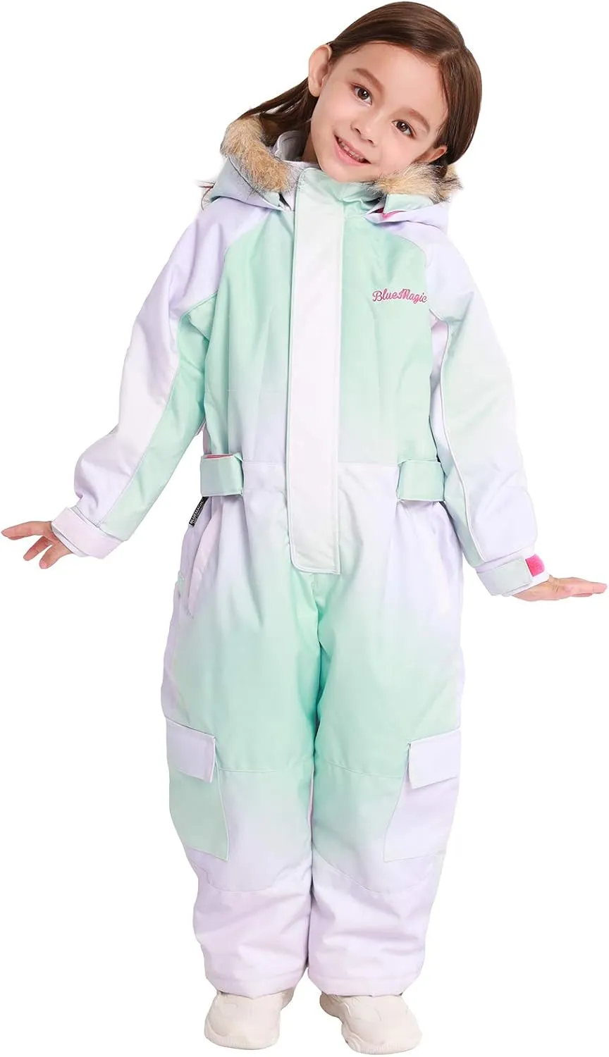 BGX Bluemagic Kids One Piece Snowsuits Overalls Ski Suits Jackets Coats Jumpsuits Winter Outdoor Waterproof Snowboarding