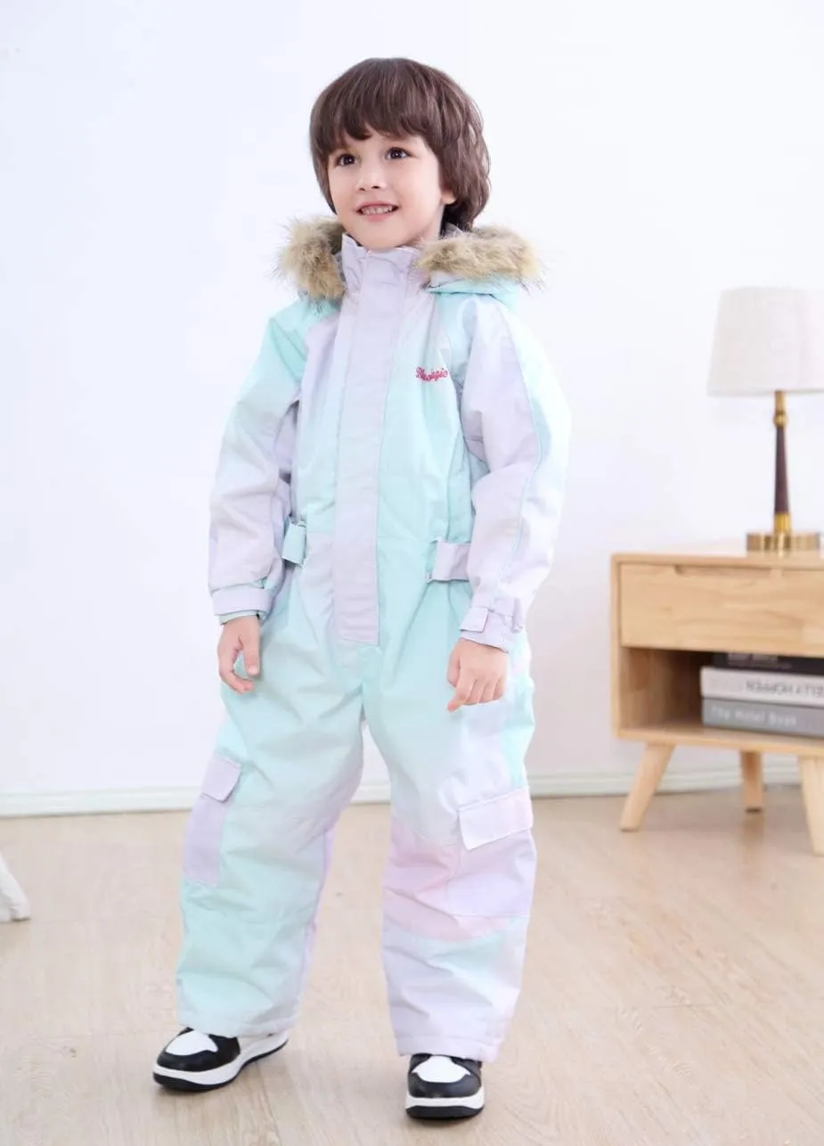 BGX Bluemagic Kids One Piece Snowsuits Overalls Ski Suits Jackets Coats Jumpsuits Winter Outdoor Waterproof Snowboarding