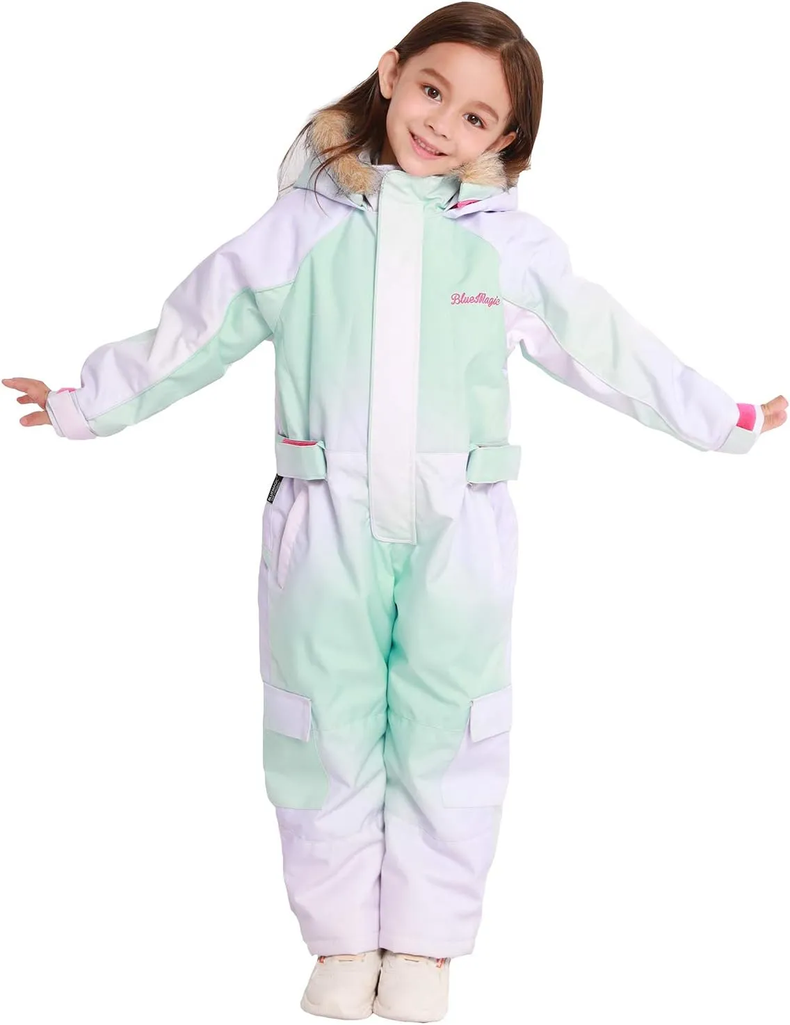 BGX Bluemagic Kids One Piece Snowsuits Overalls Ski Suits Jackets Coats Jumpsuits Winter Outdoor Waterproof Snowboarding