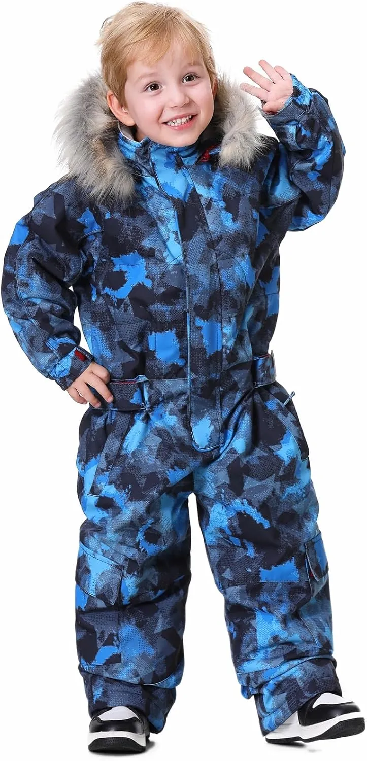 BGX Bluemagic Kids One Piece Snowsuits Overalls Ski Suits Jackets Coats Jumpsuits Winter Outdoor Waterproof Snowboarding