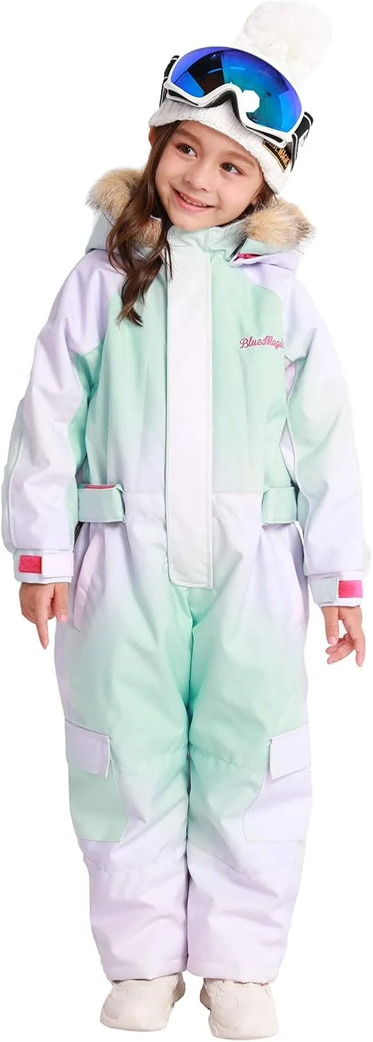 BGX Bluemagic Kids One Piece Snowsuits Overalls Ski Suits Jackets Coats Jumpsuits Winter Outdoor Waterproof Snowboarding