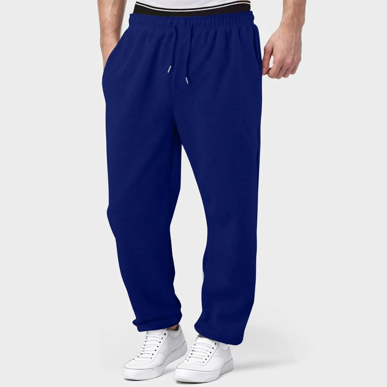 Cargo Work Pant Men's Twill Casual Pull-On Pants Gym Yoga Sweatpants Multiple Pockets Baggy Joggers Sweat Pant