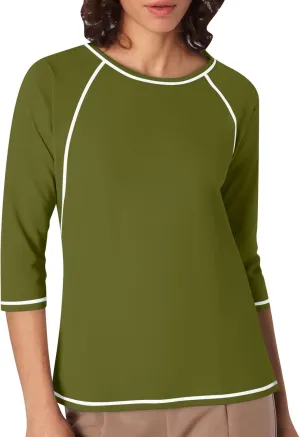 Casual Sport Shirts for Women Half Sleeve Crew Neck Tops Summer Quick Dry T-Shirts Gym Workout Running Tees Blouses