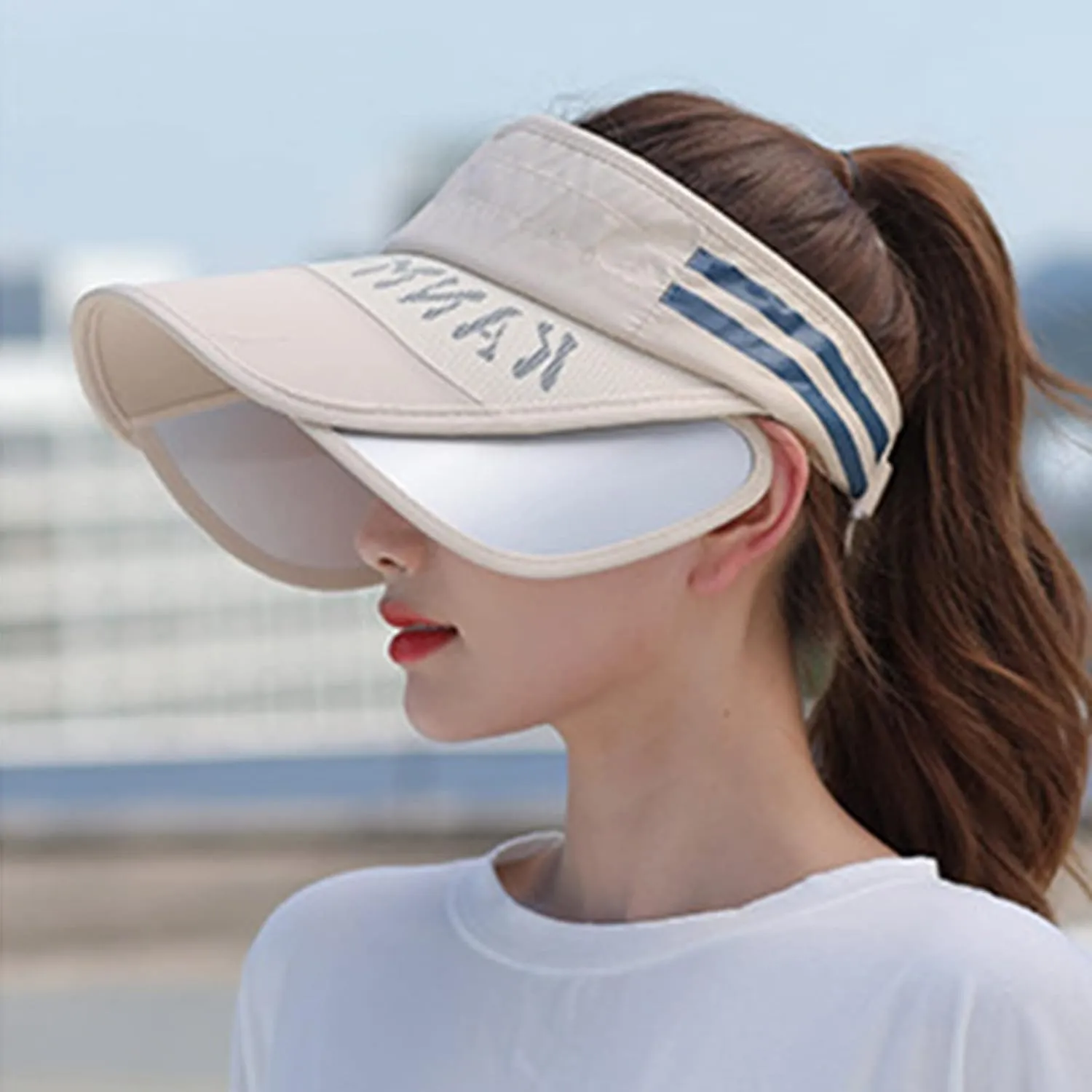 Casual Top Hat Sun Hat Outdoor Peaked Cap Womens Large Brim Outdoor Hats for Women Sun Protection Sports Empty Sun Hat