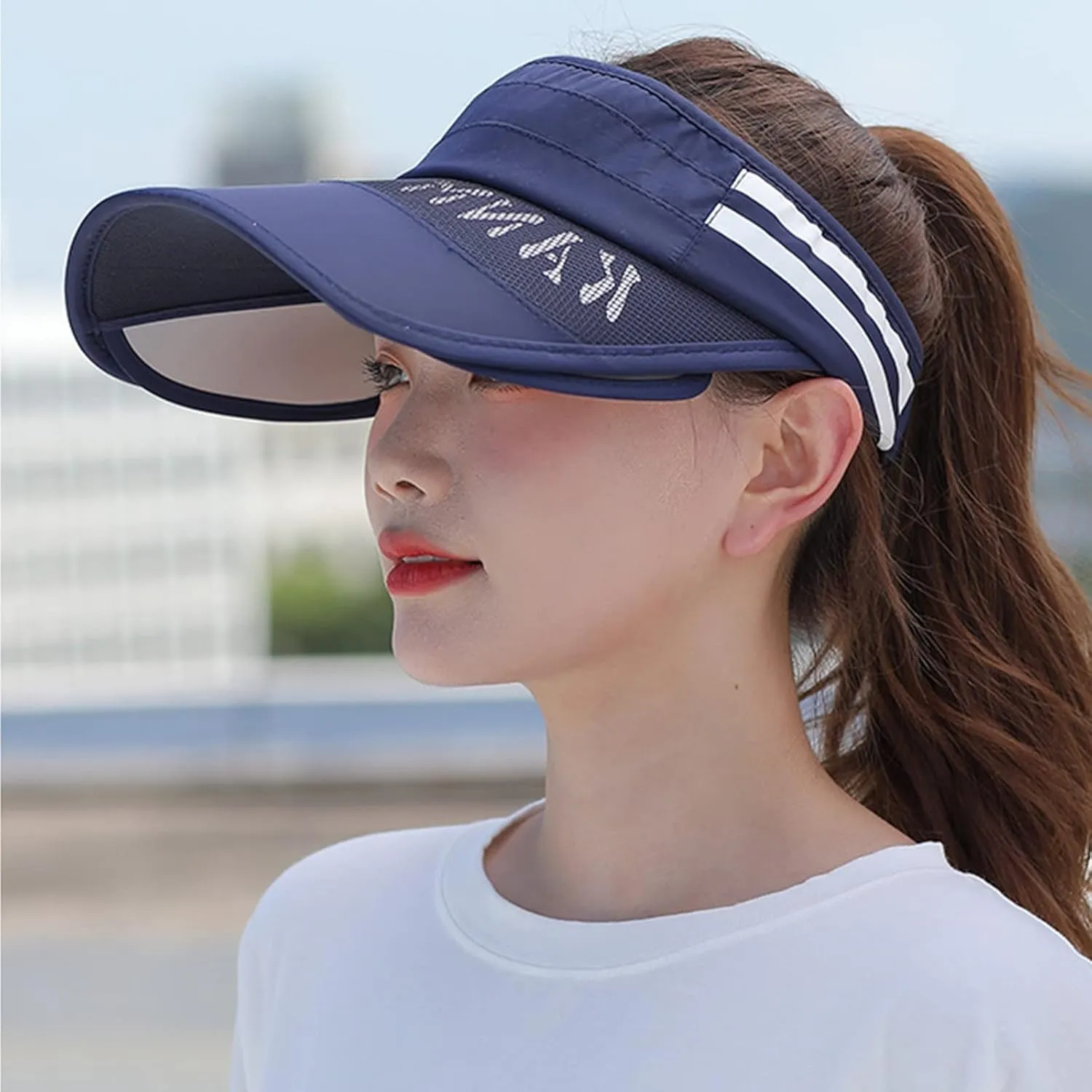 Casual Top Hat Sun Hat Outdoor Peaked Cap Womens Large Brim Outdoor Hats for Women Sun Protection Sports Empty Sun Hat