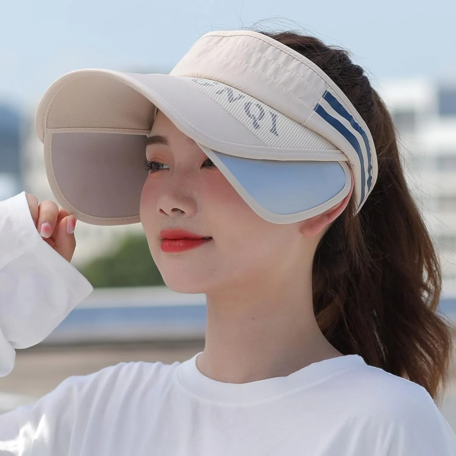 Casual Top Hat Sun Hat Outdoor Peaked Cap Womens Large Brim Outdoor Hats for Women Sun Protection Sports Empty Sun Hat