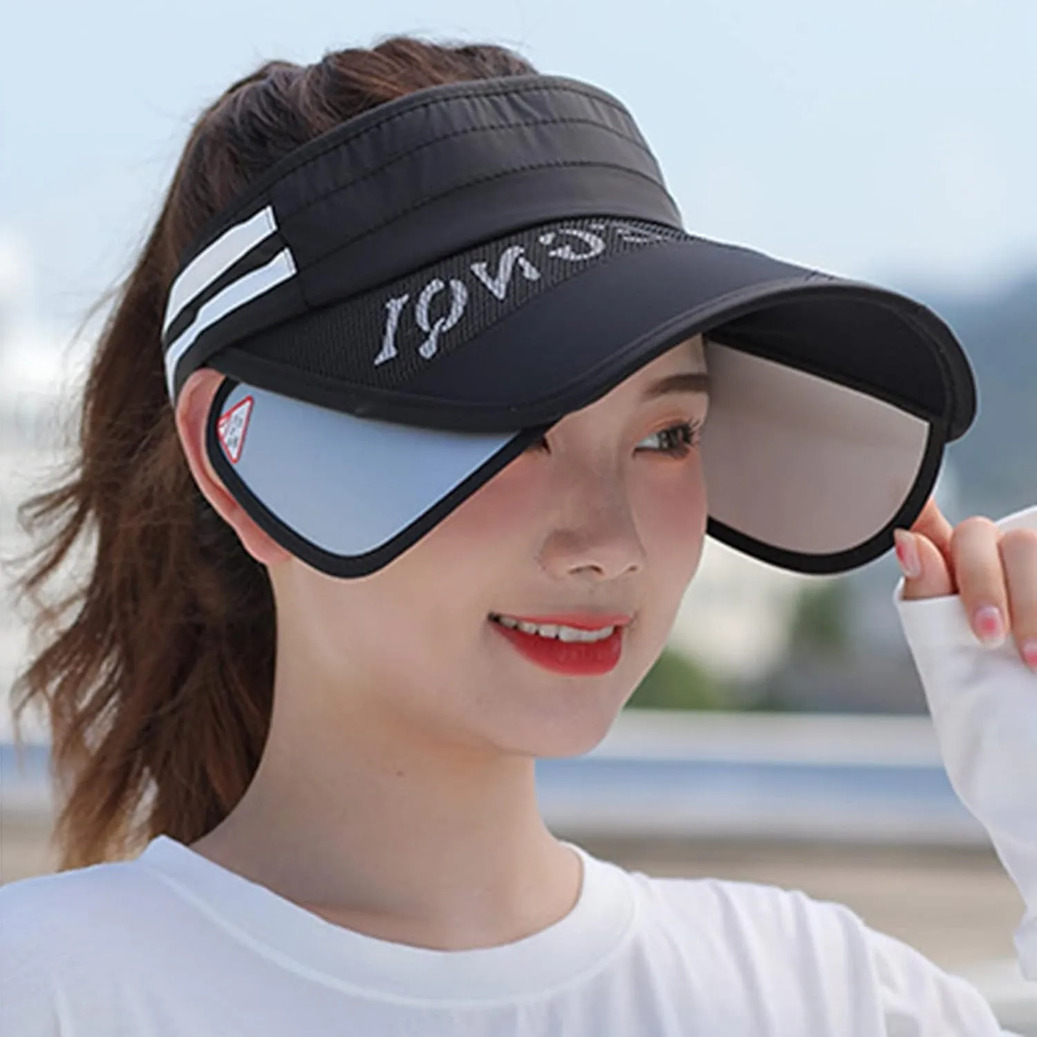 Casual Top Hat Sun Hat Outdoor Peaked Cap Womens Large Brim Outdoor Hats for Women Sun Protection Sports Empty Sun Hat