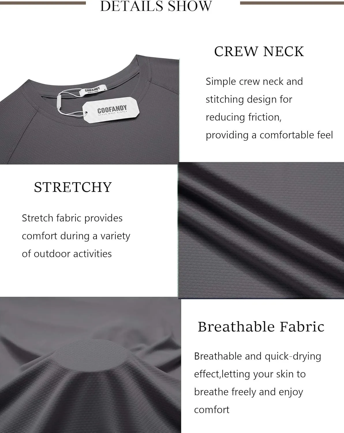 COOFANDY Mens Swim Shirt Short Sleeve UPF 50  Sun Protection Shirt Rah Guard Athletic Quick Dry T Shirts