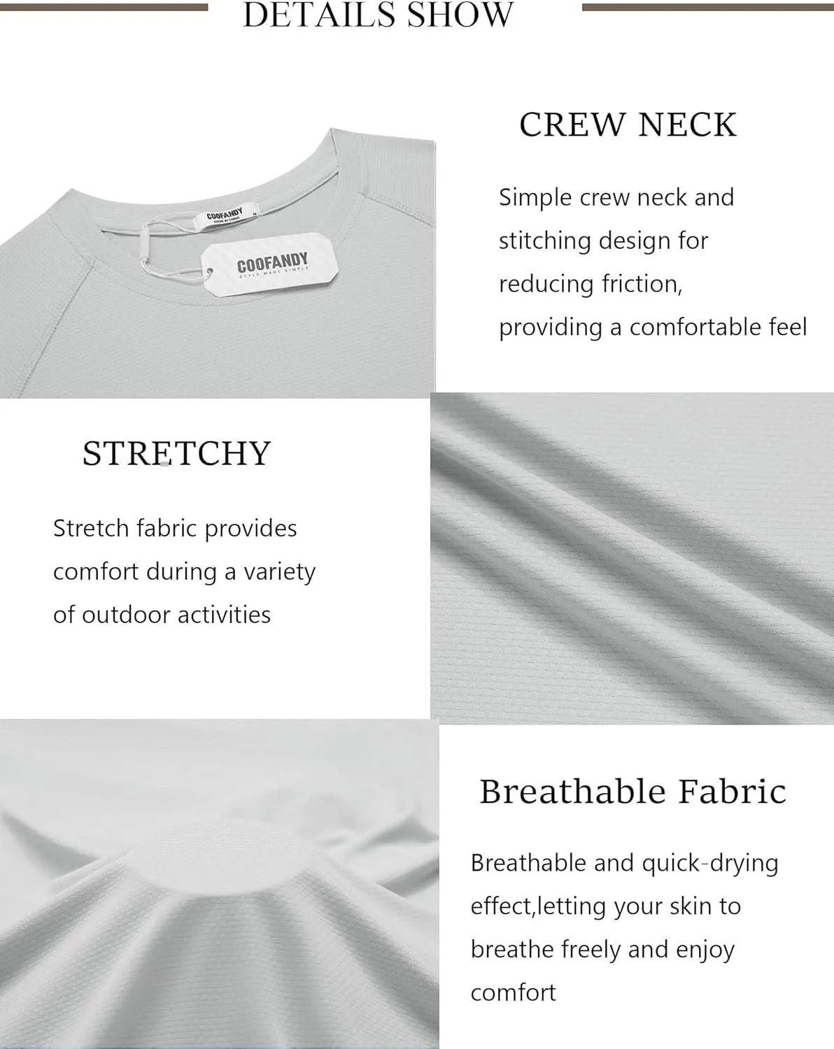 COOFANDY Mens Swim Shirt Short Sleeve UPF 50  Sun Protection Shirt Rah Guard Athletic Quick Dry T Shirts