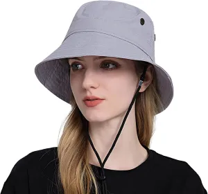 Cotton Bucket Hat for Women Men Wide Brim Solid Colors Sun Hats Unisex Outdoor Sports Fisherman Cap