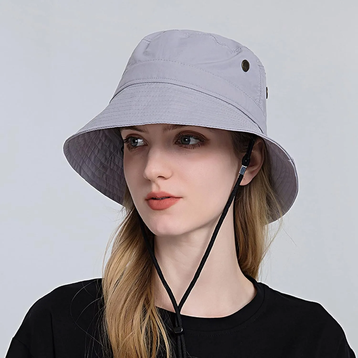Cotton Bucket Hat for Women Men Wide Brim Solid Colors Sun Hats Unisex Outdoor Sports Fisherman Cap