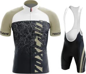 Cycling Jerseys Men Set Bike Clothing for Men Short Sleeve Bike Jacket and Cycling Bibs Pants with 9D Gel Pad
