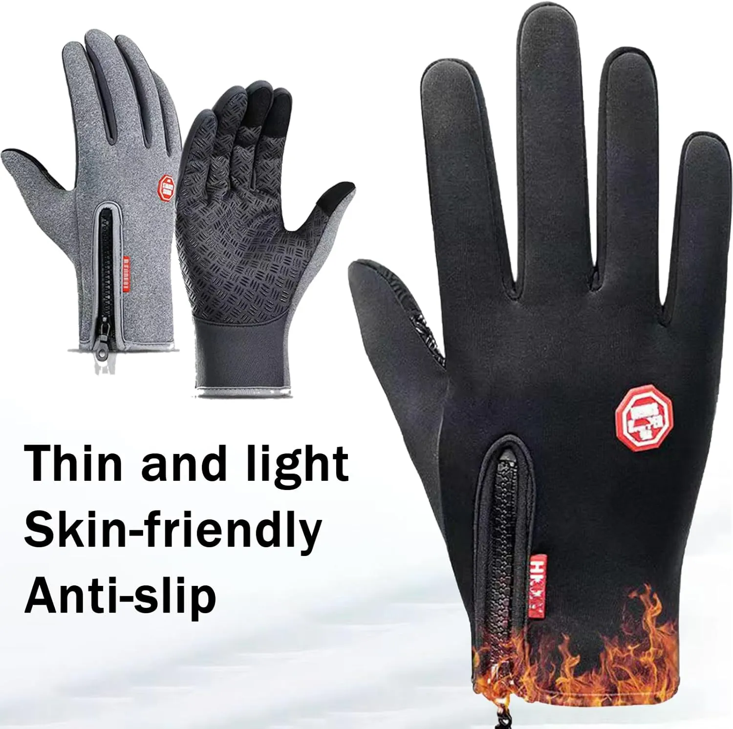 Dazzlesport Heated Gloves, Cozy Season Outdoor Sports Gloves Short Plus Velvet Windproof