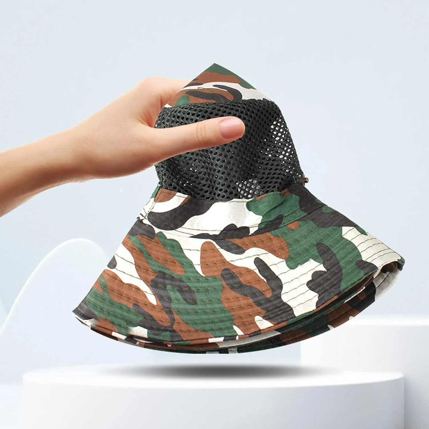Fishing Hat UPF 50  Wide Brim Sun Hat for Men, Adjustable Bucket Caps with UV Protection for Hiking Safaring