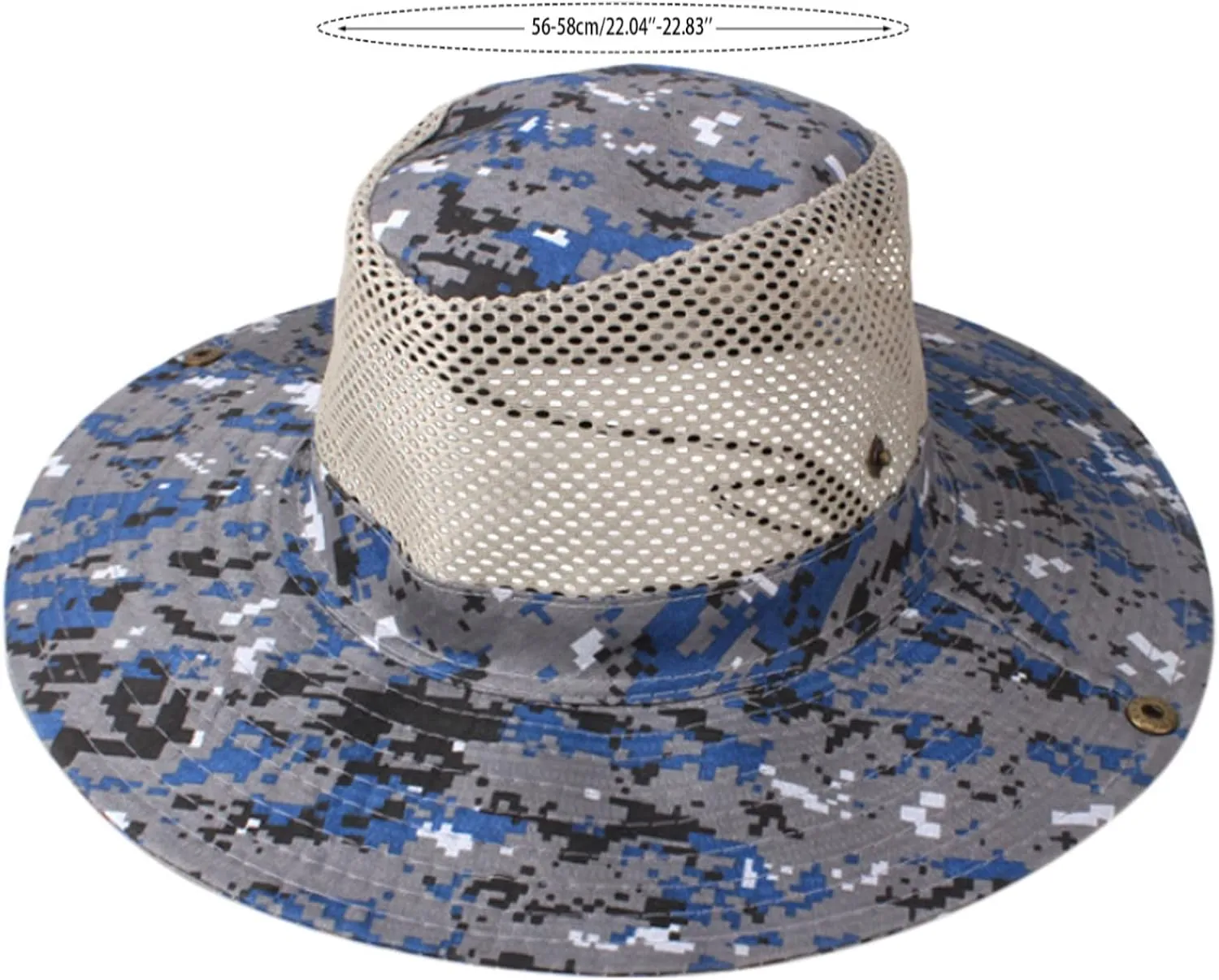 Fishing Hat UPF 50  Wide Brim Sun Hat for Men, Adjustable Bucket Caps with UV Protection for Hiking Safaring
