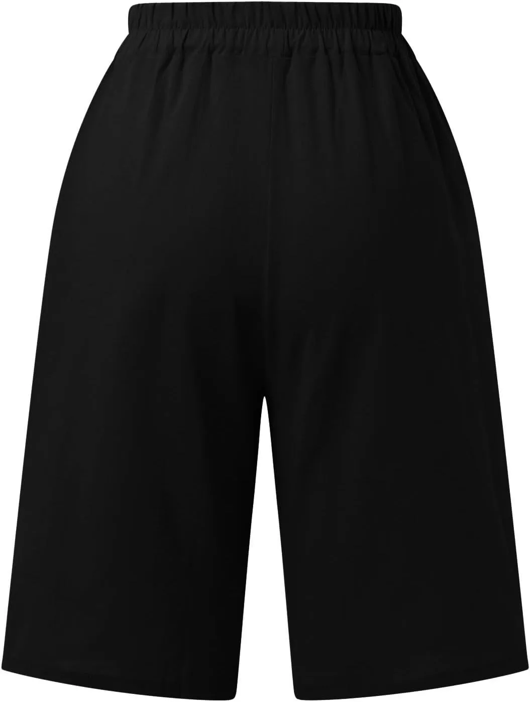 FZVYD Womens Wide Leg Cotton Linen Bermuda Shorts High Waist 2024 Summer Trendy Long Shorts Knee Length Shorts with Pockets