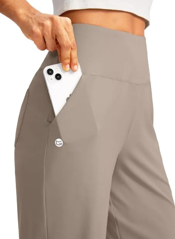G Gradual Women's 12" Bermuda Long Shorts with Pockets High Waisted Stretch Knee Length Shorts for Women Summer Walking