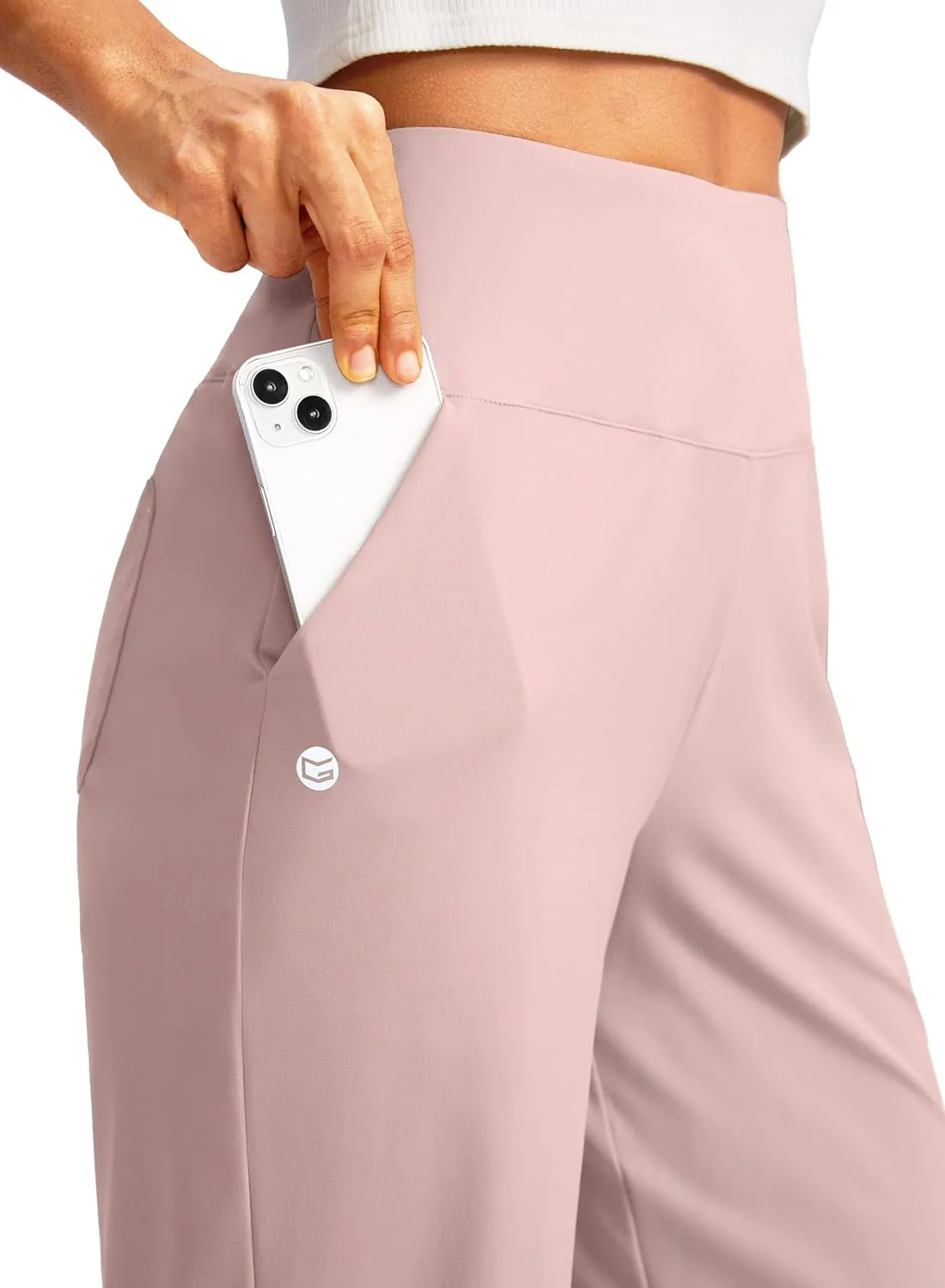 G Gradual Women's 12" Bermuda Long Shorts with Pockets High Waisted Stretch Knee Length Shorts for Women Summer Walking
