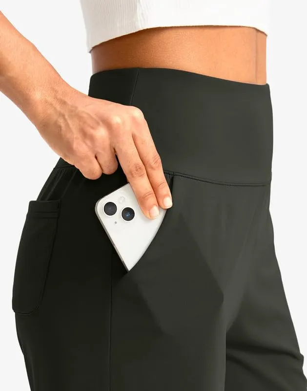 G Gradual Women's Bermuda Long Shorts with Pockets High Waisted Knee Length Shorts for Women Walking Athletic Workout