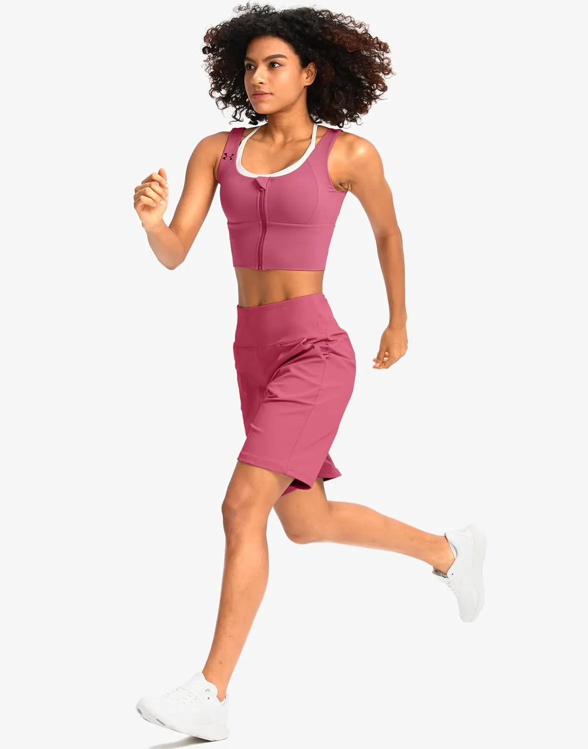 G Gradual Women's Bermuda Long Shorts with Pockets High Waisted Knee Length Shorts for Women Walking Athletic Workout