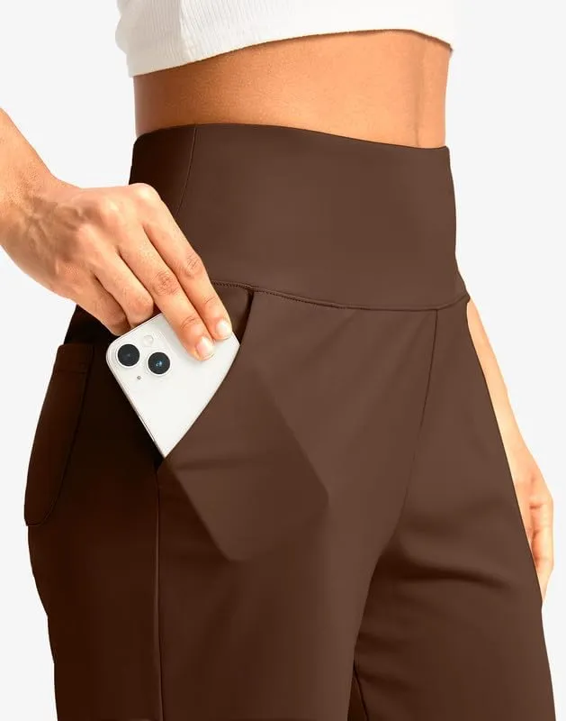 G Gradual Women's Bermuda Long Shorts with Pockets High Waisted Knee Length Shorts for Women Walking Athletic Workout