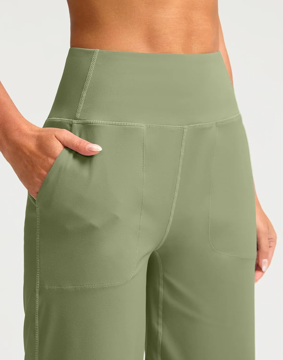 G Gradual Womens Shorts 9" Bermuda Shorts 2 Big Pockets High Waisted Long Knee Length Shorts for Yoga Athletic Workout Casual