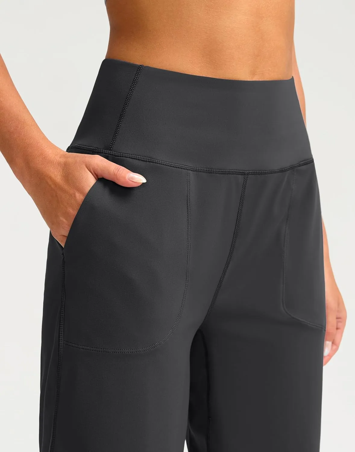 G Gradual Womens Shorts 9" Bermuda Shorts 2 Big Pockets High Waisted Long Knee Length Shorts for Yoga Athletic Workout Casual