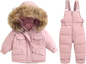 Girl Snowsuit Snow Pants And Jackets Toddler Winter Kid Clothes Coat