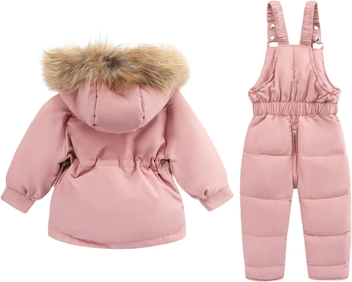 Girl Snowsuit Snow Pants And Jackets Toddler Winter Kid Clothes Coat