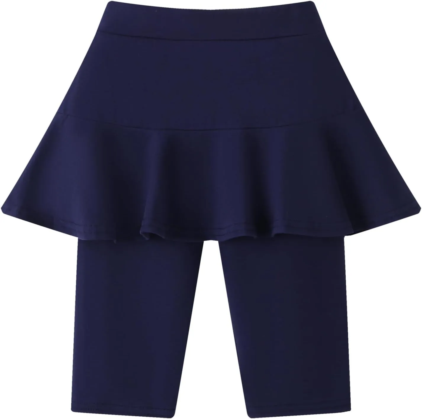 Girls' Knee Length Shorts with Skirt Capri Leggings Kids Summer Casual Sports Shorts 3-11 Years
