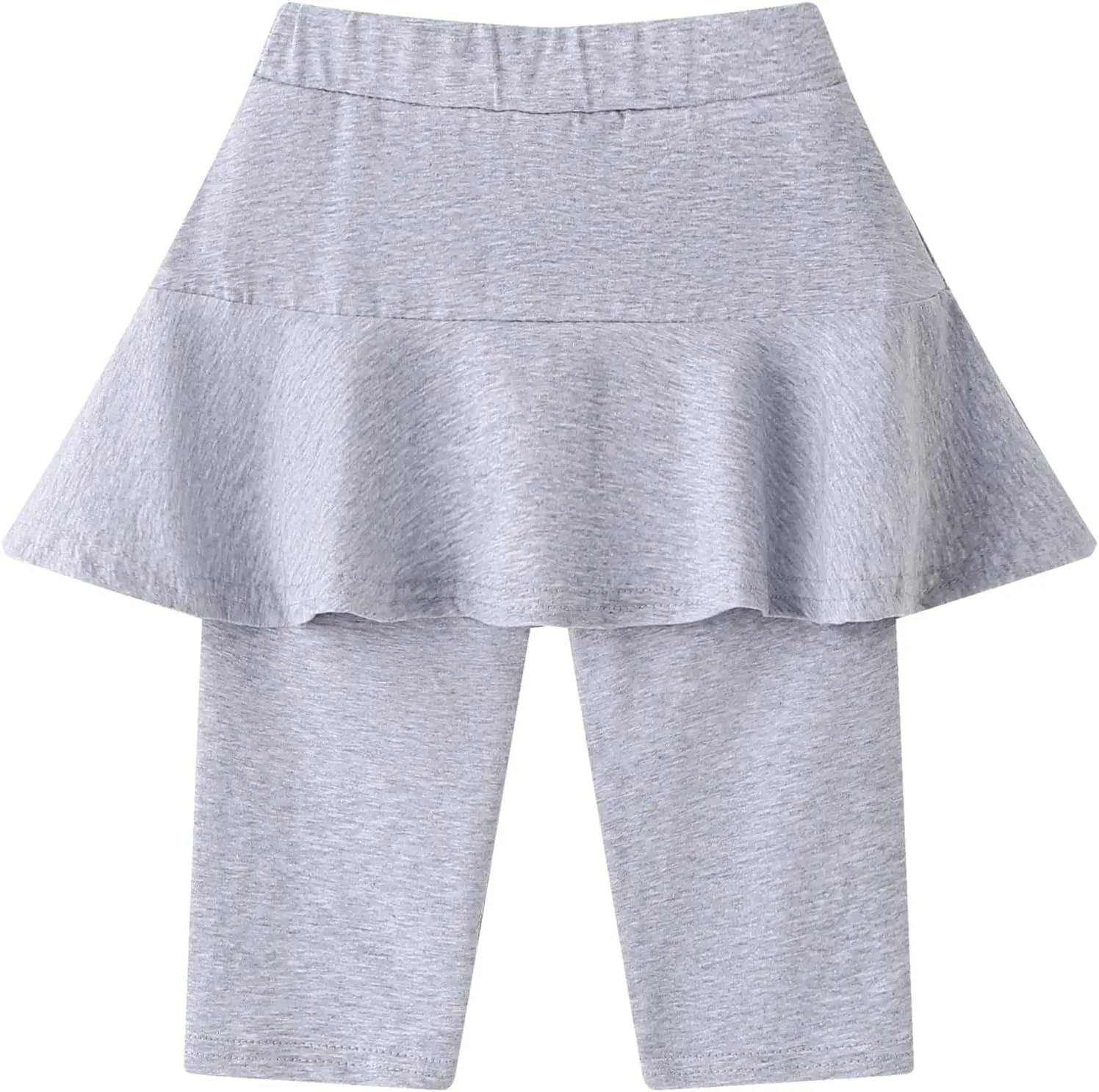 Girls' Knee Length Shorts with Skirt Capri Leggings Kids Summer Casual Sports Shorts 3-11 Years