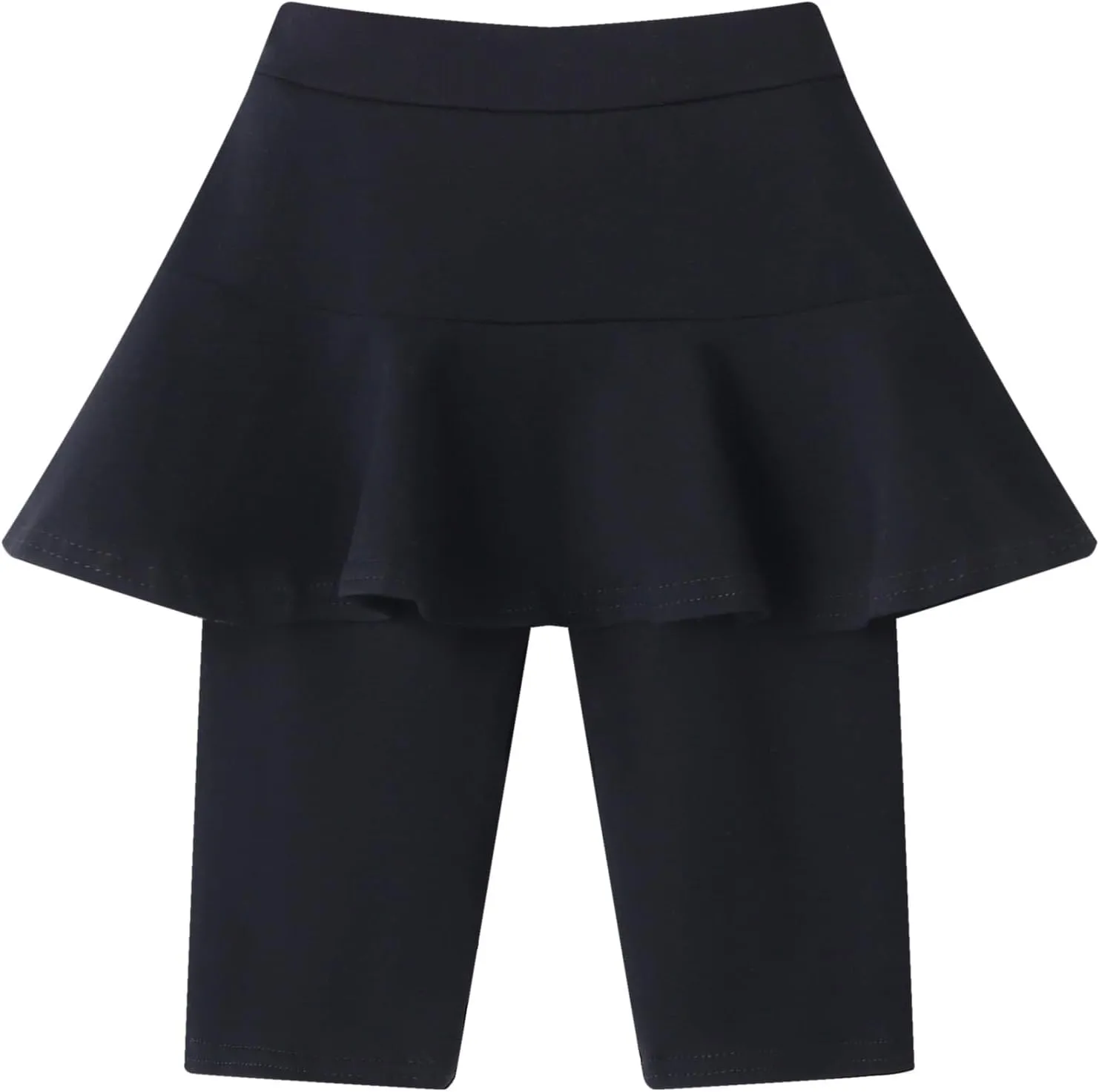 Girls' Knee Length Shorts with Skirt Capri Leggings Kids Summer Casual Sports Shorts 3-11 Years