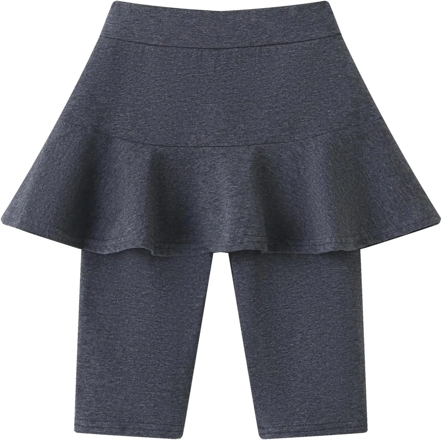 Girls' Knee Length Shorts with Skirt Capri Leggings Kids Summer Casual Sports Shorts 3-11 Years