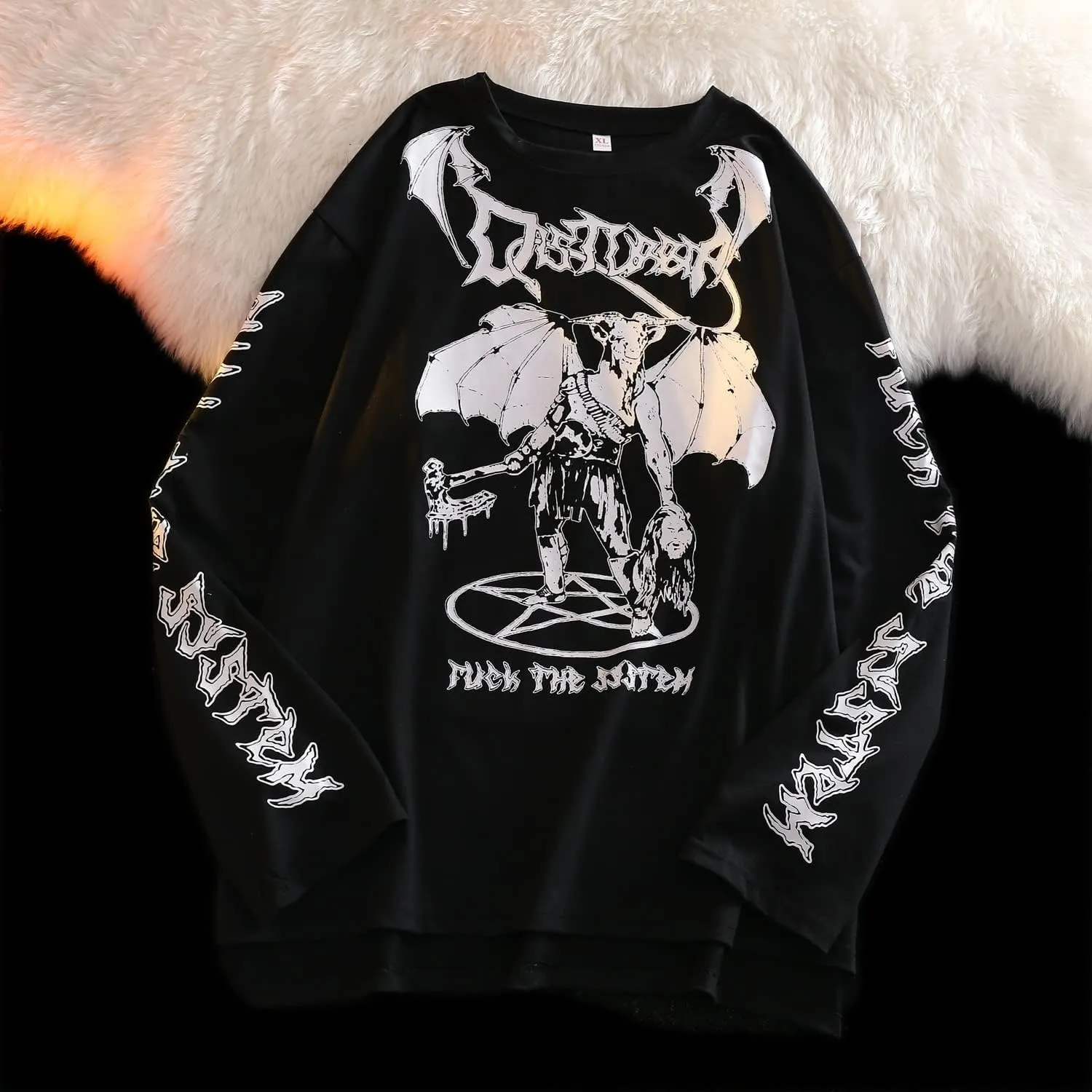 Gothic Cartoon Horror Graphic T-Shirt Women Character Print Loose Punk Japanese Pullover Top Harajuku Street Tees …
